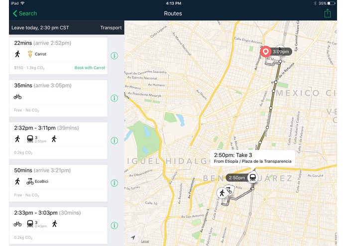 TripGo in Mexico City – screenshot 1