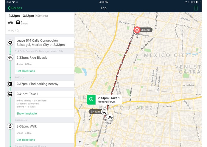 TripGo in Mexico City – screenshot 9