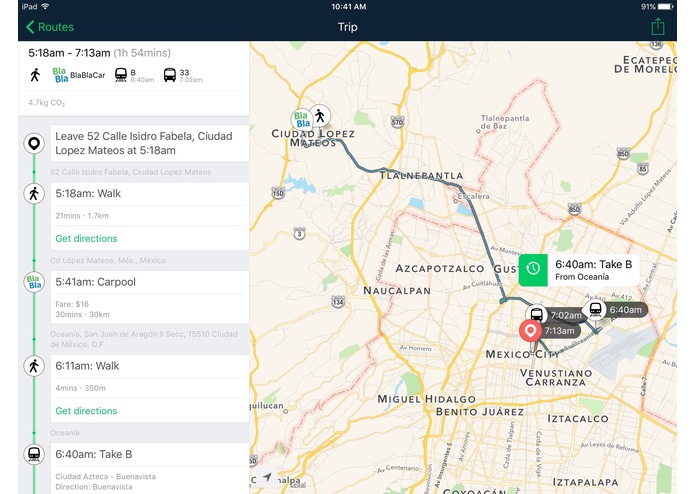 TripGo in Mexico City – screenshot 6