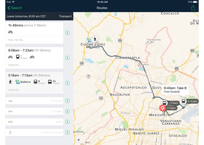 TripGo in Mexico City – screenshot 5