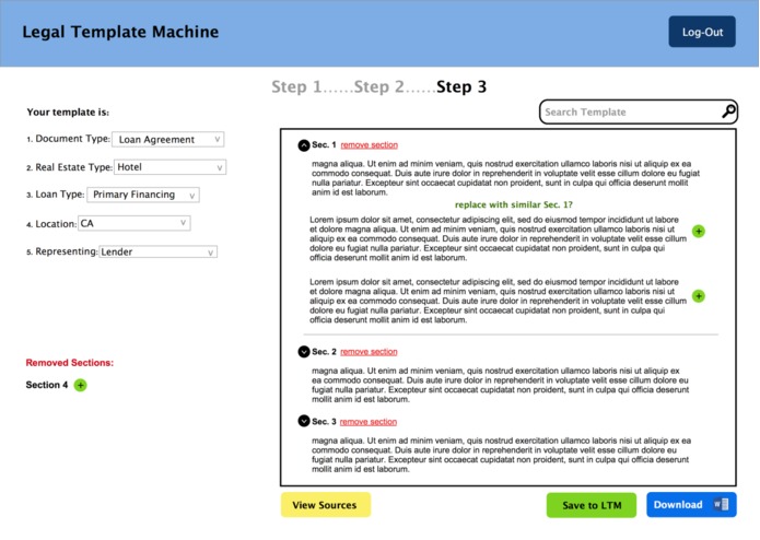 Legal Template Machine – screenshot 2