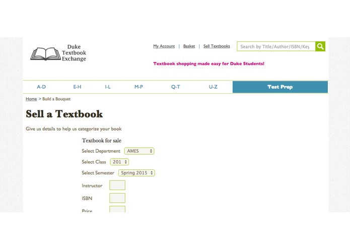 Duke Textbook Exchange – screenshot 1