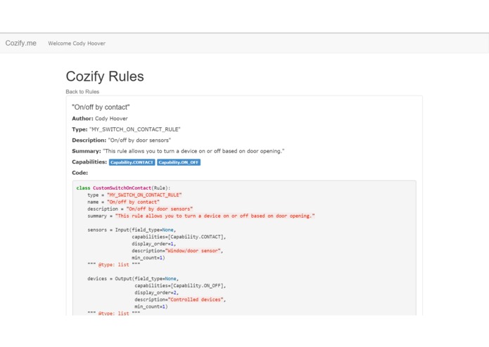 cozify.me – screenshot 1