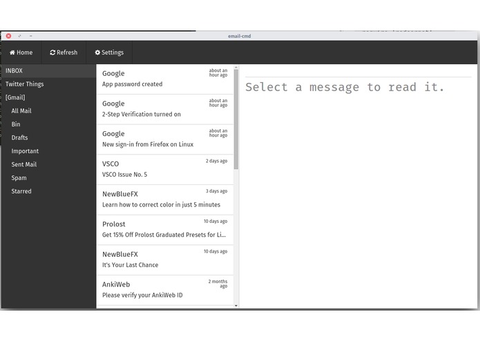 Email CMD – screenshot 2