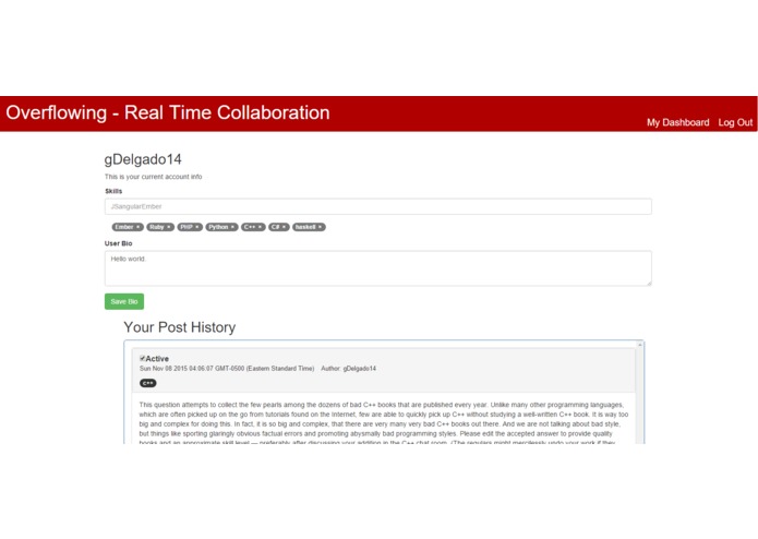 Overflowing - Real Time Collaboration – screenshot 2