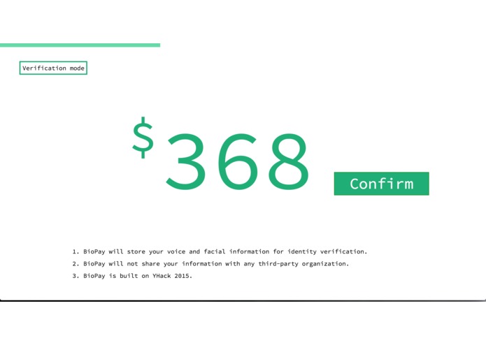 BioPay – screenshot 2