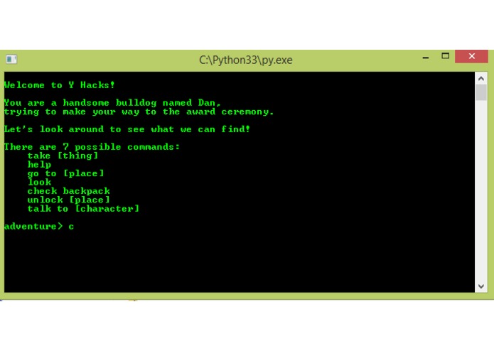 YHacks Adventure – screenshot 1