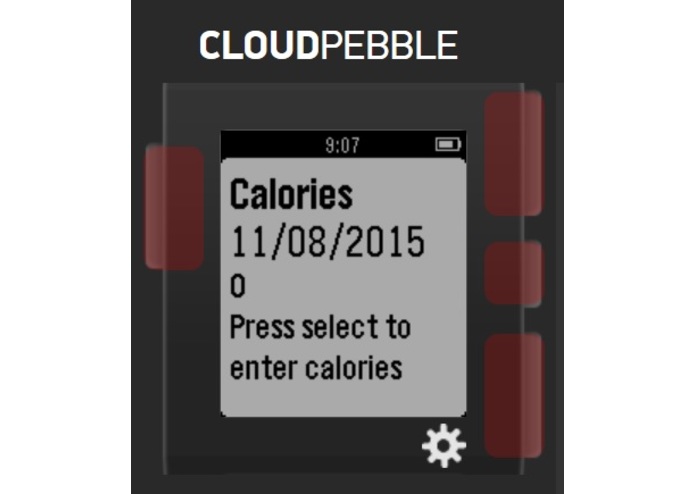 Pebble Calorie Counting WatchApp – screenshot 1