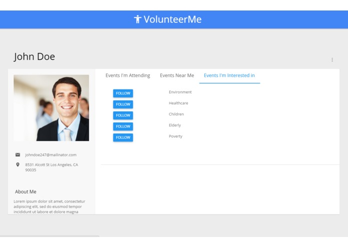 VolunteerMe – screenshot 2