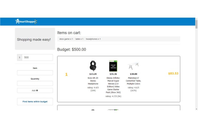 SmartShopper – screenshot 1