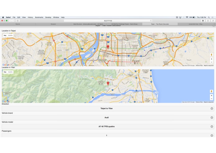 Taipei Yilan Route Calculator – screenshot 1