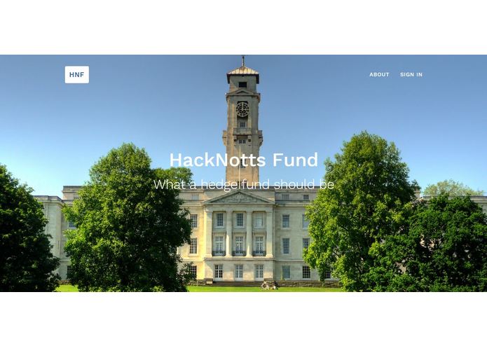 HackNotts investment fund – screenshot 1