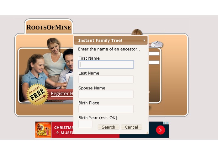 RootsOfMine.com – screenshot 1