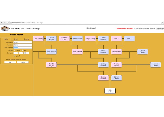 RootsOfMine.com – screenshot 2