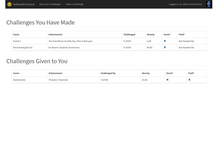 AchieveForGood – screenshot 2