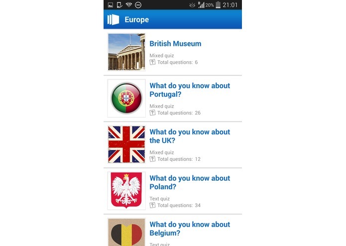 Connected quizzes - Europe – screenshot 2