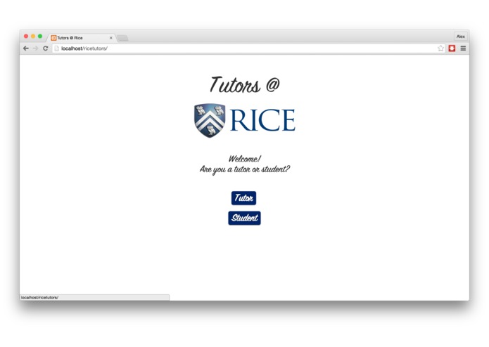 Tutors @ Rice – screenshot 1
