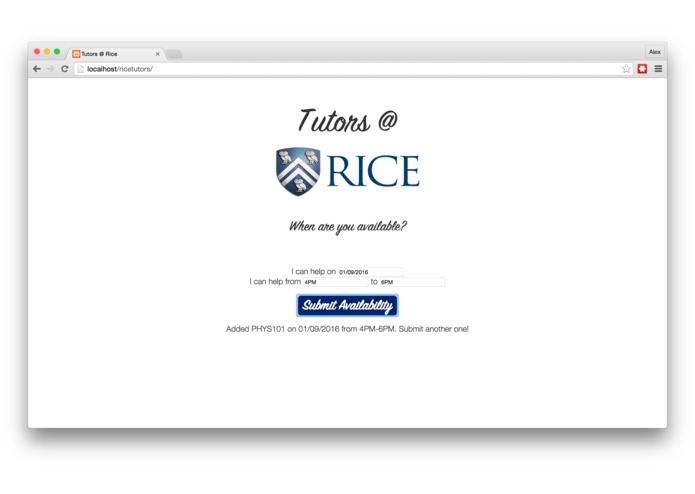 Tutors @ Rice – screenshot 4