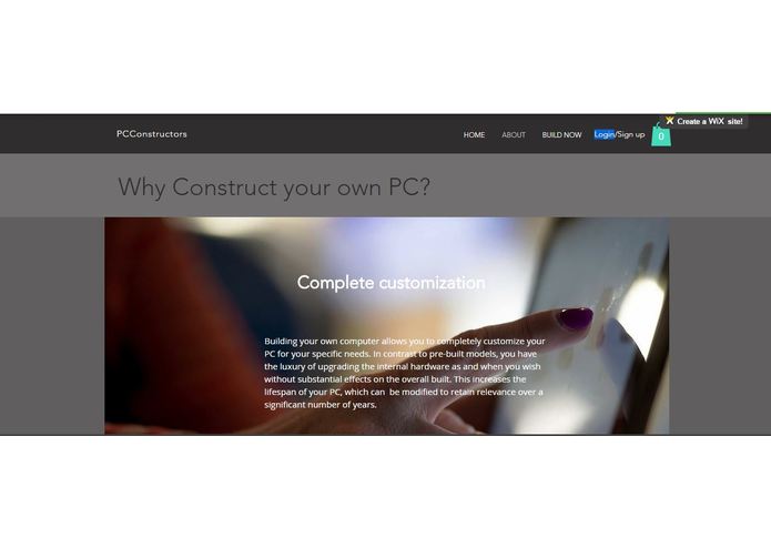PC Constructor Website – screenshot 1