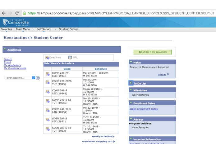 Concordia Schedule to iCal – screenshot 1