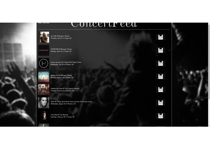 concertFeed – screenshot 2