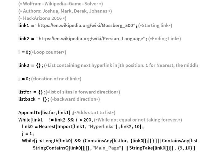 Wolfram Wikipedia Game Solver Devpost