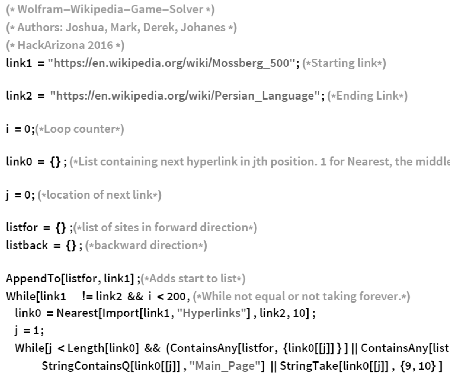 Wolfram Wikipedia Game Solver Devpost