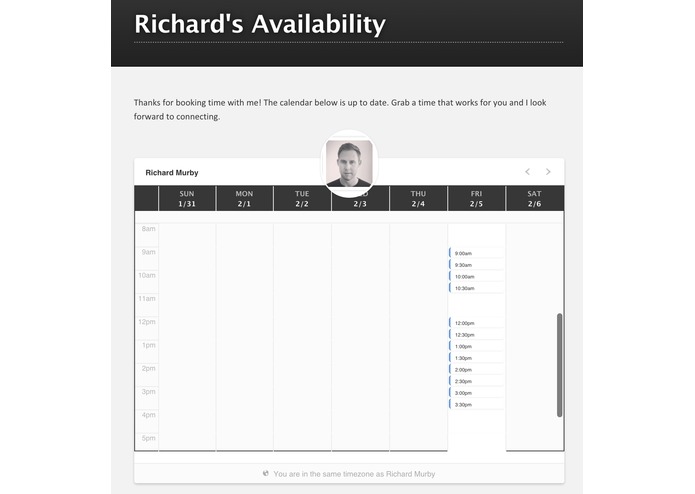 Calendar Booking Service – screenshot 1