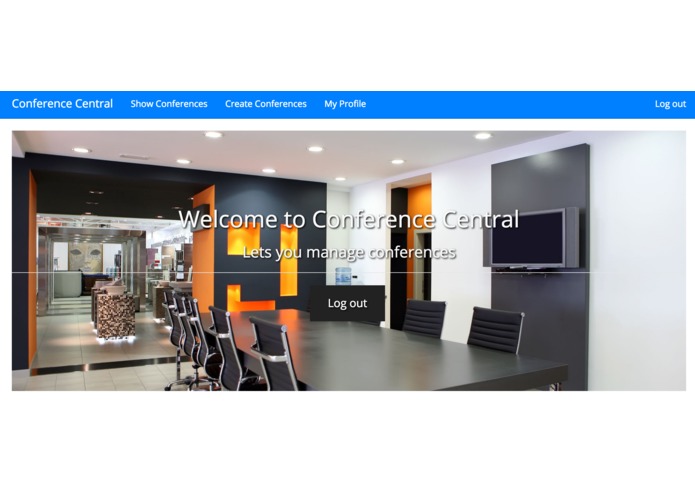 Conference Central API – screenshot 1
