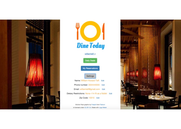 Dine Today – screenshot 2