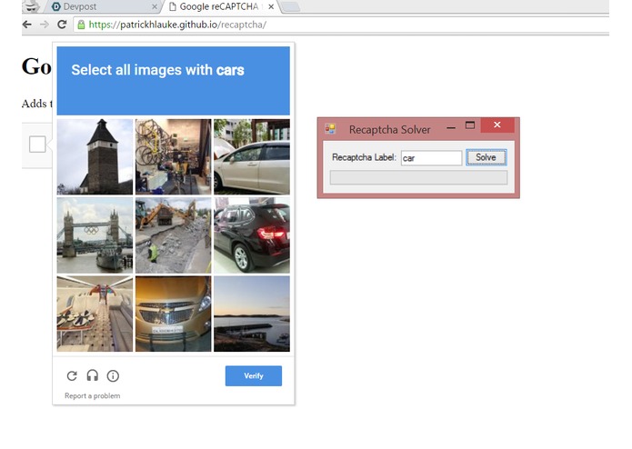 Google reCAPTCHA 'Breaker' - Powered by Clarifai – screenshot 2
