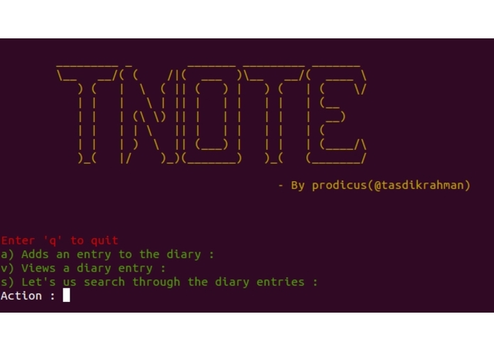 tnote – screenshot 1