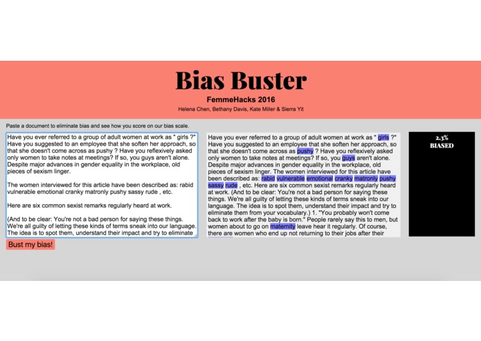 Bias Buster – screenshot 2