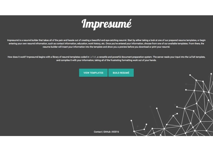 Impresumé – screenshot 1