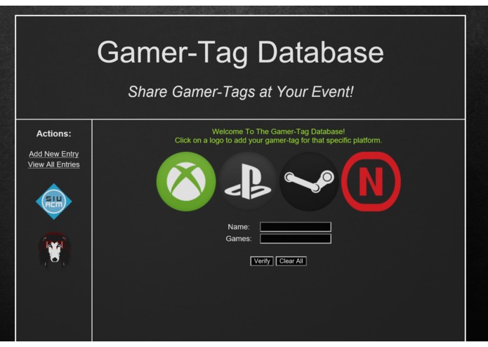 Gamer-Tag Database: Share Gamer-Tags at Your Event! – screenshot 1