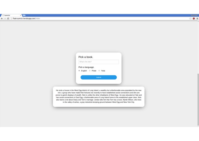 Sumrizr – screenshot 1