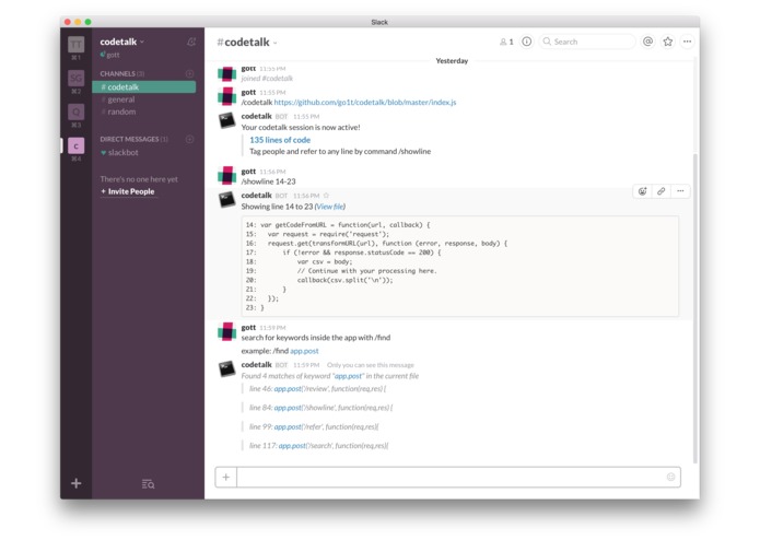CodeTalk – screenshot 1