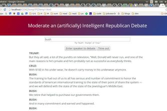 Moderate a (artificially) Intelligent RepublicanDebate