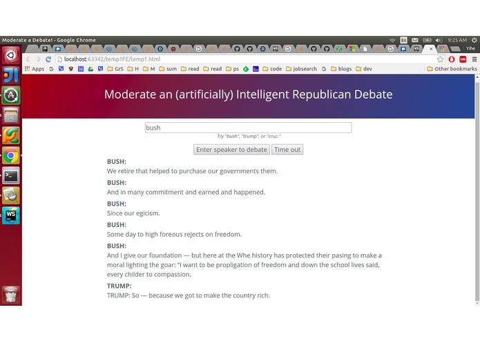 Moderate a (artificially) Intelligent RepublicanDebate – screenshot 2