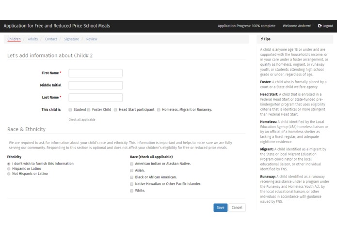 E.A.T. School Lunch UX – screenshot 3