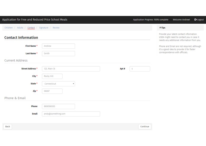 E.A.T. School Lunch UX – screenshot 7
