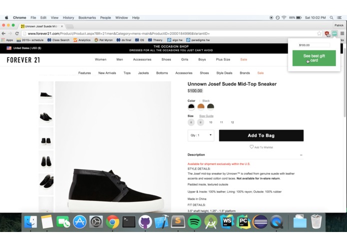 Raise.com Gift Cards Chrome Extension – screenshot 1