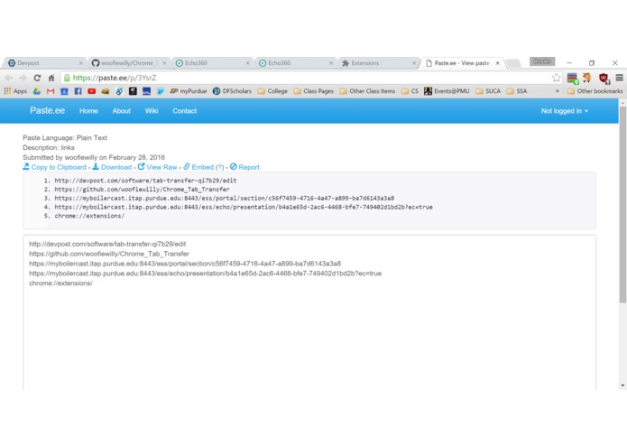 Tab Transfer – screenshot 1