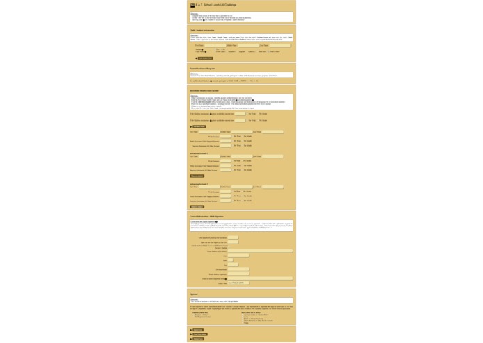 USDA Lunch UX Form – screenshot 4