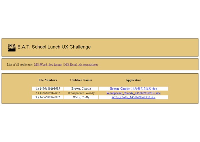 USDA Lunch UX Form – screenshot 8