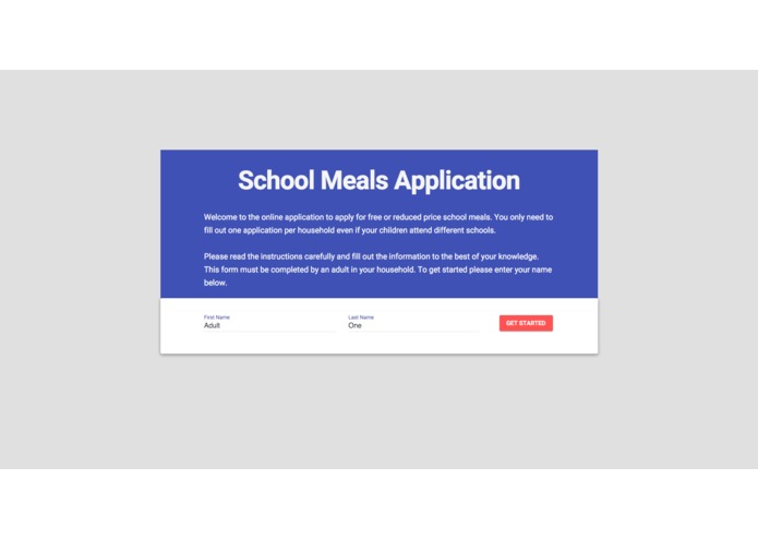 E.A.T School Lunch UX Challenge – screenshot 1
