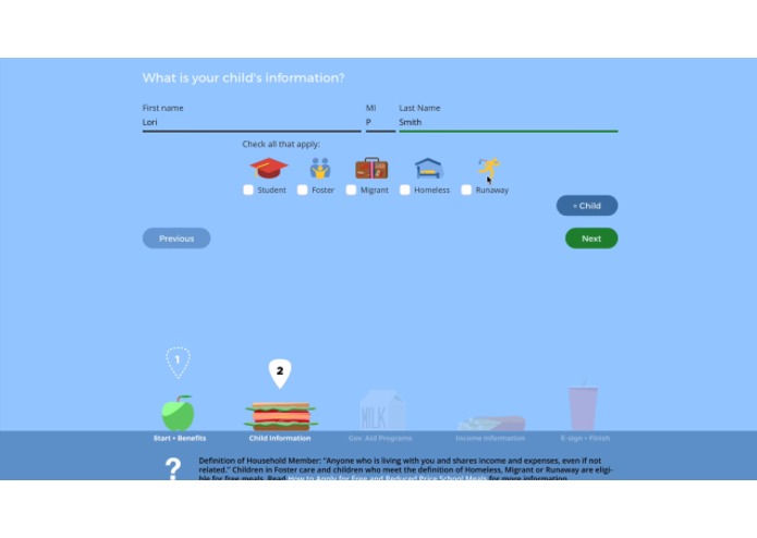 E.A.T. School Lunch UX Challenge – screenshot 1