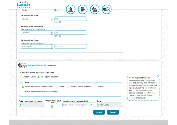 School Lunch UX – screenshot 2