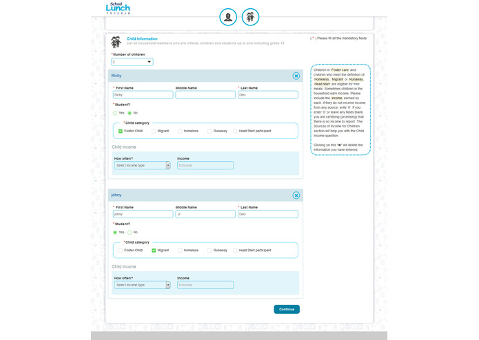 School Lunch UX – screenshot 3