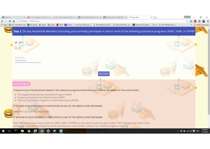 freeMeals – screenshot 2